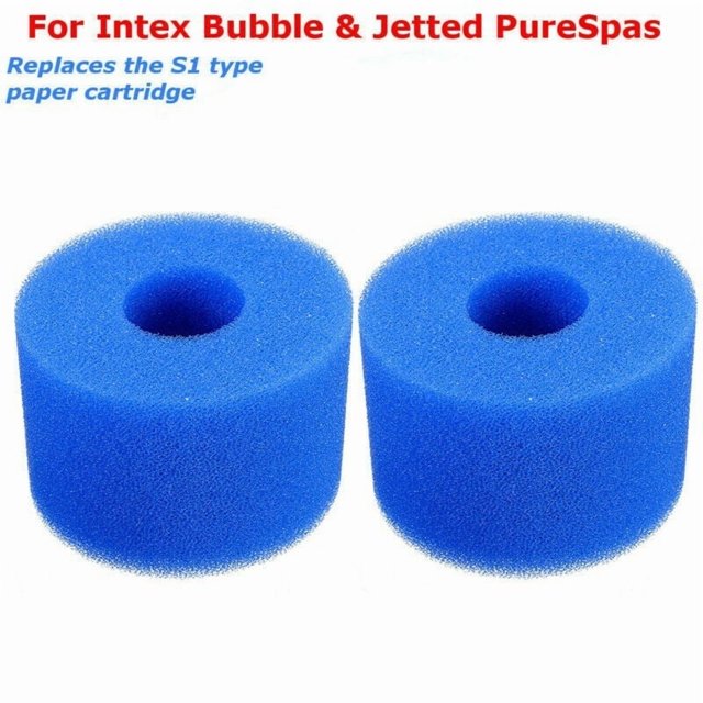 Jinswick Cartouche d'Éponge Réutilisable Type VI, Lot de 2, Filtre de Spa Type VI et Filtre de Spa pour Filtres de Remplacement de Spa Bestway Pompe de Filtration