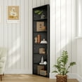 thumbnail image 2 of 68" Tall Corner Bookshelf Bookcase, 6 Tier Corner Shelf with Adjustable Shelf,Freestanding Corner Display Storage Shelf for Living Room, Office, Kitchen, Bath Room,Small Space, Black, 2 of 9