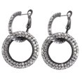 thumbnail image 1 of CNKOO Fashion Rhinestone Double Circle Hoop Earrings for Women Geometric 8 Infinity  Rings Drop Earrings Party Jewelry Charm, 1 of 6