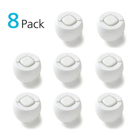 Safety 1st OutSmart Knob Covers 8pk, White, Toddler