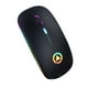 thumbnail image 1 of Ratón Plug and Play portátil, silencioso, recargable, iluminado, inalámbrico, para oficina, portátil, color negro mate, 1 of 6
