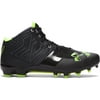 Men's Under Armour Banshee Mid MC Lacrosse Cleat Black/High-Vis Yellow