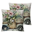 thumbnail image 2 of Nawypu Bless Our Home Farmhouse Eucalyptus Leaves Throw Pillow Covers, Truck Home Sweet Home Cushion Case Decorations Set of 2 White, 2 of 6