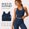 thumbnail image 3 of Feekit Women's 2-Piece Yoga Set, Built-In Bra Tank and High-Waist Leggings, 3 of 8