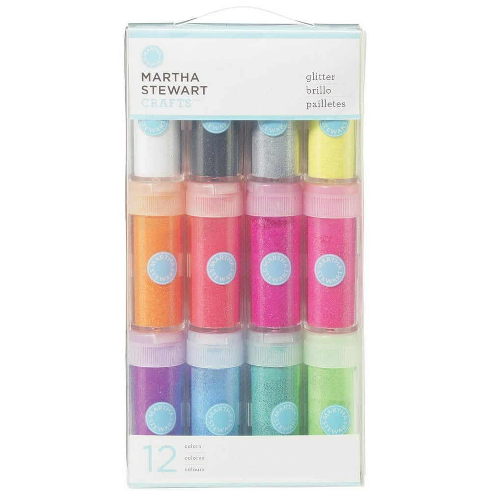 Martha Stewart 4034044 Martha Stewart Fine Glitter .37oz 12/Pkg Neon
