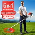 thumbnail image 3 of Floseru 2026 Upgraded 5 in 1 Gas Weed Eater, 52CC 2 Stroke Gas Multi Functional Trimming Tools, 9500rpm High Power Weed Wacker, String Trimmer, Brush Cutter for Garden, Yard, Home, 3 of 12