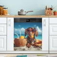 thumbnail image 5 of IAUYY Magnetic decorative sticker - 23x26 Inch PVC Refrigerator Decorative Cover, Removable DIY Art for Kitchen Appliances Dog Eats Orange, 5 of 6