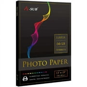 A-SUB Premium Luster Photo Paper 13x19 inch 66lb 250gsm for Inkjet Printers 50 Sheets, Fineart Paper, Water-resistant, No Fade, Long-lasting
