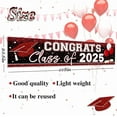 thumbnail image 3 of Large Congrats Class of 2025 Banner Red Backdrop Graduation 2025 Yard Sign for Graduation Party Supplies Graduation Decorations 2025 (Red), 3 of 10