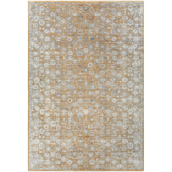 Hauteloom Ilona Hallway, Kitchen Runner Rug - Yellow, Gray, White - 2'7" x 7'10"