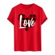 thumbnail image 4 of Tops para hombre, blusas y camisas de cuello redondo y manga corta para hombre. Camiseta/camisa informal de cuello redondo y manga corta con estampado de corazones para hombre. Tops de poliéster para, 4 of 5