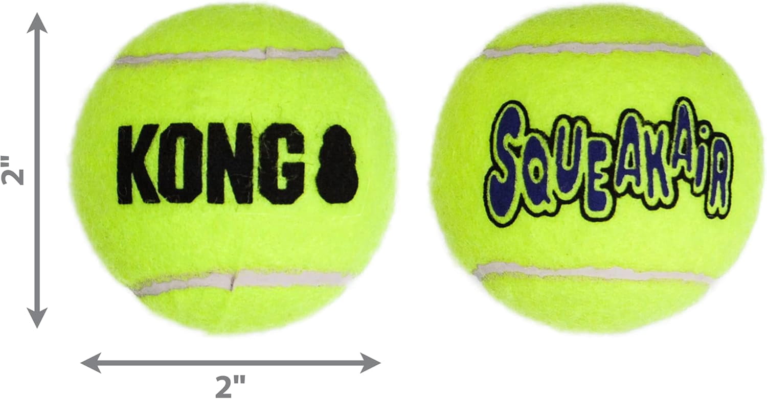 KONG® SqueakAir Tennis Balls Fetch Dog Toy with Squeaker, Small, 3 Count