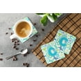 thumbnail image 3 of Carolines Treasures CJ2006-CFC Letter C Flowers And Butterflies Teal Blue Foam Coasters- Set Of 4, 3 of 3