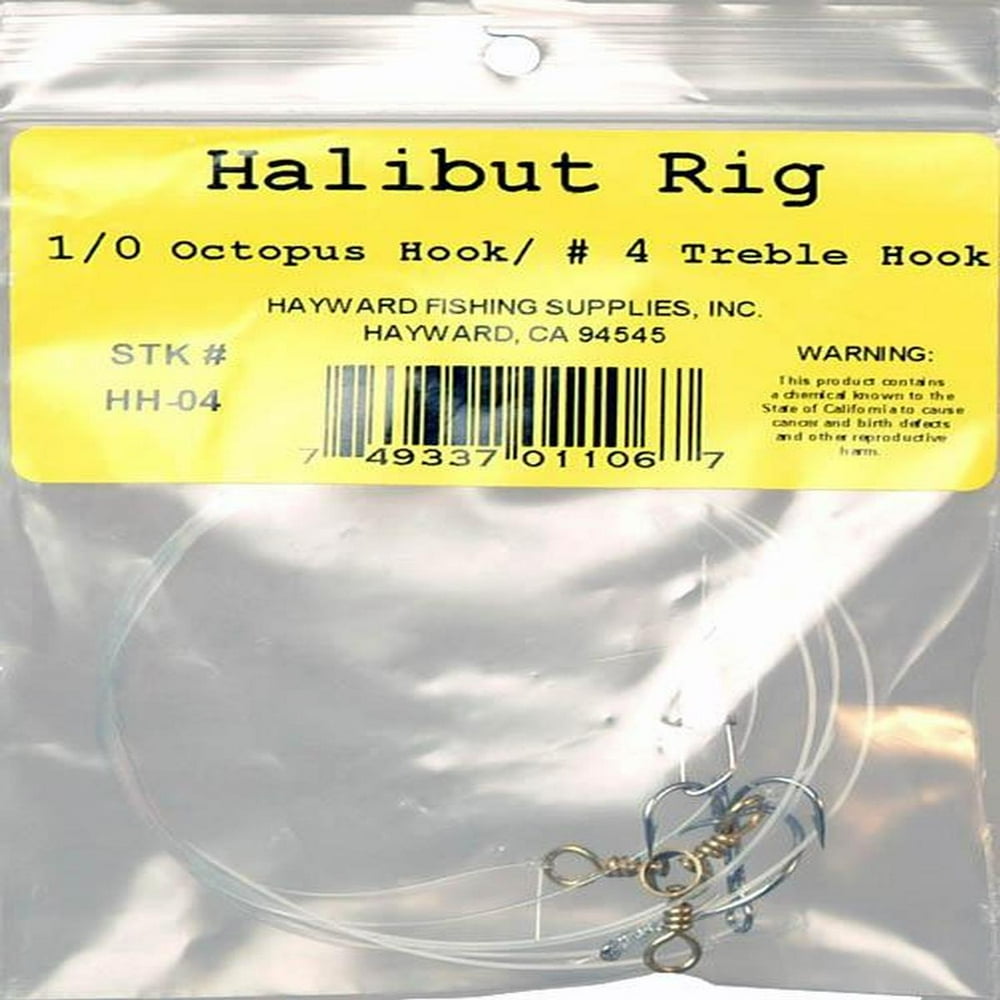 Hayward Fishing Supplies Halibut Rig #4 Treble - HH-03 - Walmart.com - Walmart.com