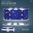 thumbnail image 5 of Tereitr Large Foldable Bathtub for Adults | 45"L x 24"W Freestanding Soaking Tub with Plastic Frame & Easy Drain, Indoor/Outdoor Portable Spa Tub (Starry Blue), 5 of 7