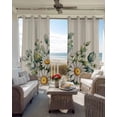 thumbnail image 2 of Daisy Flower Blackout Curtains for Bedroom/Living Room, Thermal Insulated Kitchen Curtains, Vintage Farmhouse Rustic Floral Plant Grommet Darkening Window Treatment Drapes 42"x63"x2, 2 of 8