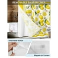thumbnail image 3 of No Hook Cloth Fabric Shower Curtain with Snap in Liner, Yellow Summer Lemon Waterproof Shower Curtains Set with See Through Top Window, Summer Botanical Watercolor Bath Curtains Shower 48"x72", 3 of 6