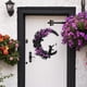 thumbnail image 2 of 2024 Nueva corona de Halloween, coronas de gato negro de luna de Halloween con luces, decoración del hogar para colgar, corona de gato negro de luna de flores, decoración de pared de fiesta para el ho, 2 of 7
