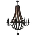 thumbnail image 4 of Meyda Tiffany 143730 Barrel Stave Madera 8 Light 45" Wide Taper Candle Empire Chandelier, 4 of 5