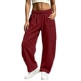 thumbnail image 7 of Jovrlynd Womens Cargo Sweatpants 2026 Elastic High Waist Wide Leg Sweat Pants with Multi Pockets, S-2XL, 7 of 7