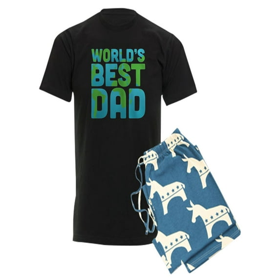 CafePress - World's Best Dad Pajamas - Men's Dark Pajamas