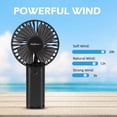 thumbnail image 4 of Handheld Fan Rechargeable, Personal Portable Fan 3 speed Levels, USB 4000 mAh Battery Operated [6-30H Worktime] Mini Fan for Girls Kids Women Travel Indoor Outdoor, 4 of 9