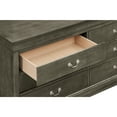 thumbnail image 4 of Glory Furniture Louis Phillipe 6 Drawer Dresser in Gray, 4 of 8