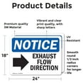 thumbnail image 2 of (2 Pack) Exhaust Flow Direction [Right Arrow] Sign, 2 of 7