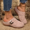 thumbnail image 5 of Bkhluea Women Floral Cutout Metal Accent Mules Slip On Comfortable Footwear For Office Work Daily Casual Outdoor Activities, 5 of 7