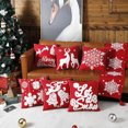 thumbnail image 5 of Nkmbld Christmas Decorative Throw Pillows Christmas Home Decoration Canvas Embroidered Deer Snow Pillow for Sofa, Couch, Bed and Car, 5 of 7
