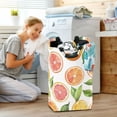thumbnail image 5 of Yayeee Freestanding Laundry Hamper with Handle Collapsible Large Storage Basket for Clothes, Candy Orange, 5 of 7