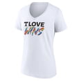 thumbnail image 2 of Women's White Tennessee Volunteers Love Wins V-Neck T-Shirt, 2 of 3