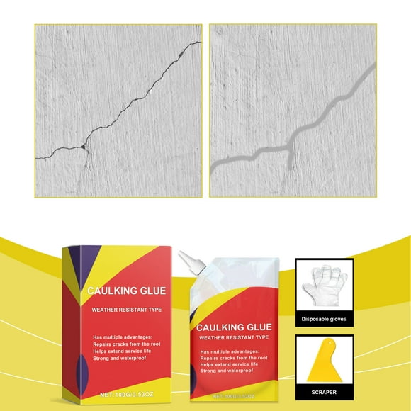 Boreal Craft Slab Concrete Crack Sealant Concrete Crack Sealant Caulking Glue Weather Type Quick Drying Sealing (1pc) Chalked up Ceiling Large Drywall Patch 2x2 Stucco Patch Exterior Spray Color Easy