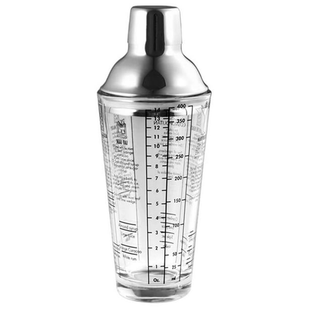 Martini HandCranked Gift Measurement Bar Tool Cocktail Shaker Glass