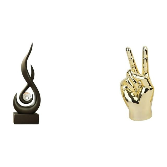 Escultura abstracta de fuego,Estatua de arte abstracto,adorno para decoración del hogar,Escultura de estatua,Estatuas y figuras de gestos con los dedos de la mano,Esculturas de manos de