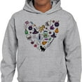 thumbnail image 2 of Halloween Heart Hoodie Sweatshirt Unisex Small Grey, 2 of 5