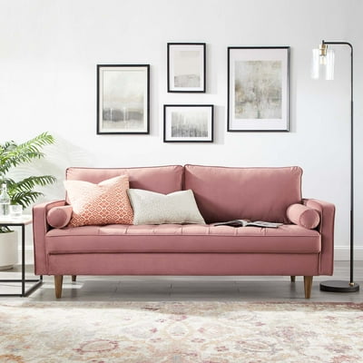Dusty rose couch deals