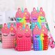 thumbnail image 1 of Fidget Toys Push Bubbles Toy Rainbow Unicorn Monedero Monedero Ladies Bag Silica Simple Dimple Cross LingWen 8390614678149, 1 of 1