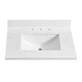 thumbnail image 3 of Jaen 31"W x 22"D Composite Stone Vanity Top in Grain White with Ceramic Sink, 3 of 12