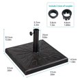 thumbnail image 5 of Alieon Square Umbrella Base, 42lb Heavy Duty Patio Outdoor Umbrella Stand Weight, Bronze, 5 of 7