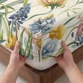 thumbnail image 3 of Full Size Fitted Sheet Set - Colorful Flowers 3 Piece Bedding Sets 16" Deep Pocket Fitted Sheet with 2 Pillowcases Spring Botanical Wild Florals Herbs Brushed Microfiber Hotel Luxury Bed Sheets, 3 of 9