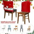 thumbnail image 4 of Christmas 6-Piece Santa Claus Snowman Red Hat Dining Chair Slipcovers, 4 of 8