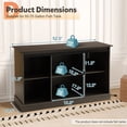thumbnail image 2 of Magic Union 55-75 Gallon Large Fish Tank Stand, Heavy Duty Aquarium Stand w/Power Outlet and Sliding Barn Doors, Table for Fish Turtle Tank Reptile Terrarium w/Cabinet for Accessories Storage, 2 of 9