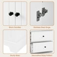 thumbnail image 5 of Storage Cabinet with 2 Doors and 4 Drawers for Bathroom, Office, Adjustable Shelf, MDF Board with Painted Finish, White, 5 of 9