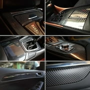 Car Accessories CARBON FIBER Self Adhesive Vinyl Sticker Wrap Hood Roof 5D BLACK