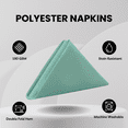thumbnail image 2 of Your Chair Covers - 10 Pack, Mint 20 Inch Polyester Cloth Napkins Perfect for restaurants, weddings, dinners, or birthday parties., 2 of 7
