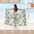 thumbnail image 7 of Yuyamidu Tropical Leaves Sarong Cover Up Chiffon Swimsuit Swimwear Coverup Soft Bikini Beach Swimsuit Coverup Lightweight Long Bikini Wraps, 7 of 7