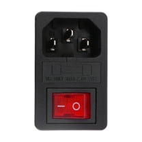 Niceauty Male Plug Socket Box Power Socket Black Copper for Office Use 1Pcs