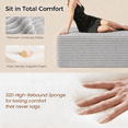 thumbnail image 3 of Large Oversized Corduroy Ottoman Footrest for Sofa, Bench for Sectional Sofa, Extra Seating & Coffee Table, Rectangle Pouf for Living Room,No Assembly Required(Oyster White), 3 of 11