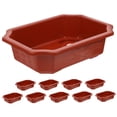 thumbnail image 6 of IBASETOY 10Pcs Dark Red Plastic Bonsai Training Pots with Drainage Breathable Design for Balcony Garden and Indoor Use, 6 of 8